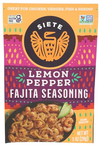Lemon Pepper Fajita Seasoning Mix - Gluten Free, Vegan, Non-GMO - 7 Servings