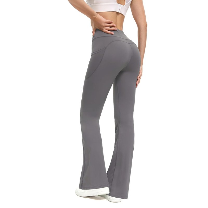 Shgiloo 3 Packs Women's Flare Leggings with Pockets, Soft High Waisted Tummy Control Bootcut Workout Yoga Pants