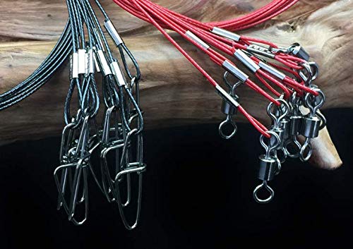 150LB Fishing Wire Leader Rig - 10pcs Heavy Duty Steel Line