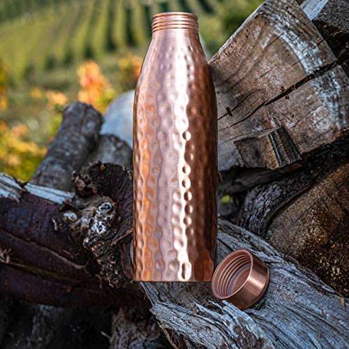 Kosdeg 24 oz Pure Copper Water Bottle | Ayurvedic Drinking Vessel