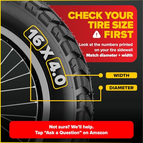 Ultraverse 16 x 4.0 Fat Bike Inner Tube with 32mm Schrader Valve – Fits 16in fat tires