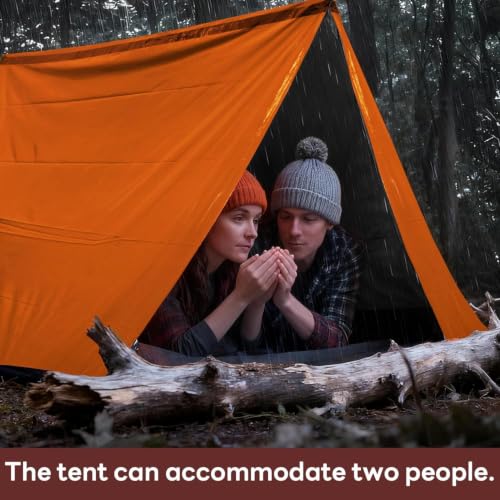 Deecam 2-Person Mylar Emergency Tent Orange 94x59