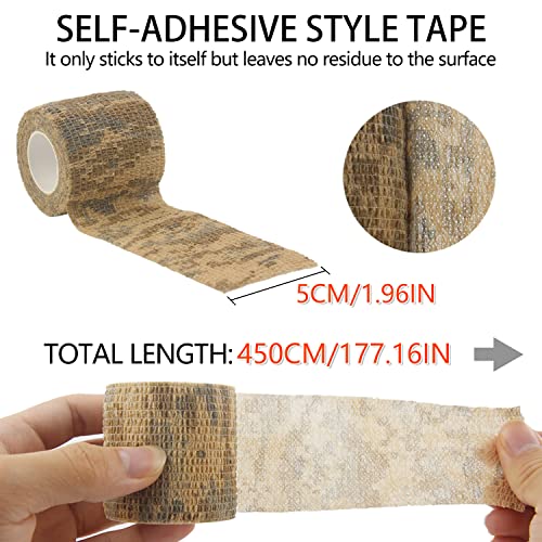Self-Adhesive Camouflage Tape - 4 Pcs Military Camo Wrap