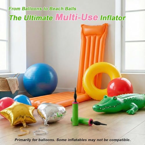 Dual-Action Handheld Balloon Pump - Ergonomic Manual Inflator - Green