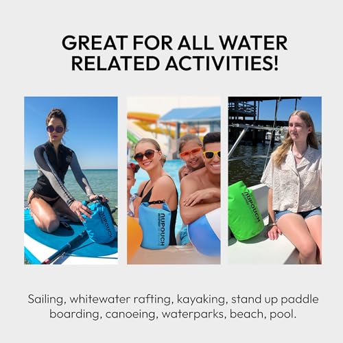 Nupouch Waterproof Dry Bag 5L Pink - Lightweight Travel Kayak & Beach Storage
