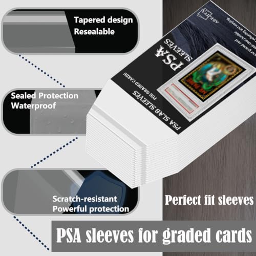 150 Pack PSA Slab Sleeves - Ultra Clear, Dust-Proof, Acid-Free