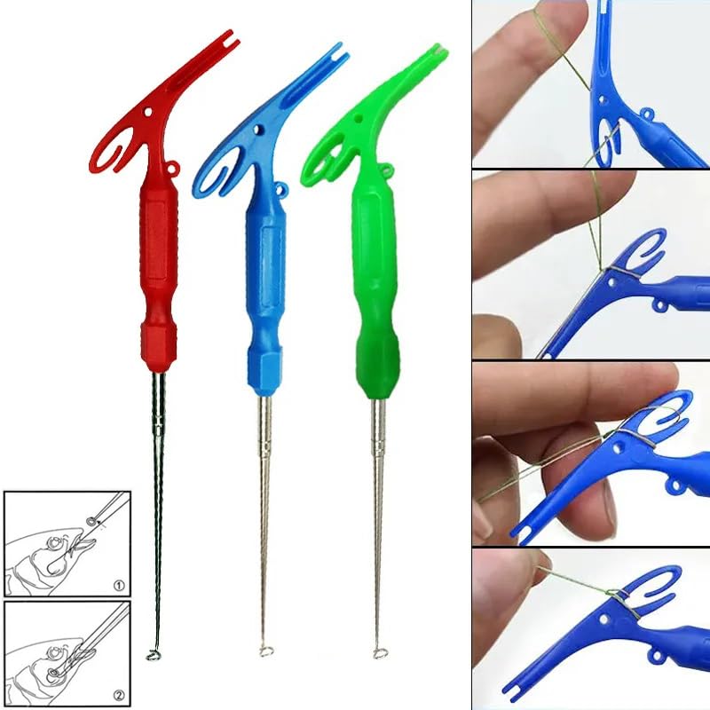 6-Pack 3-in-1 Fish Hook Remover and Fishing Knot Tying Tool Kit
