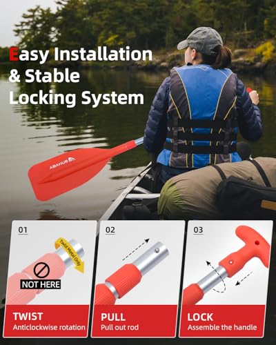 Telescoping Emergency Paddle 21''-42'' - Orange, Floatable Canoe & Kayak Accessory