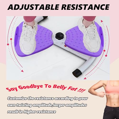 Adjustable Waist Twisting Board Exercise Machine - Purple