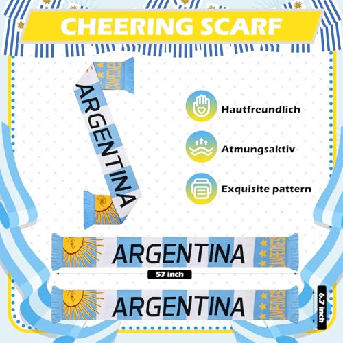Spain Soccer Scarf - Double Sided Polyester - Argentina