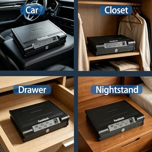 Biometric Fingerprint Handgun Safe - Quick Access Gun Lock Box
