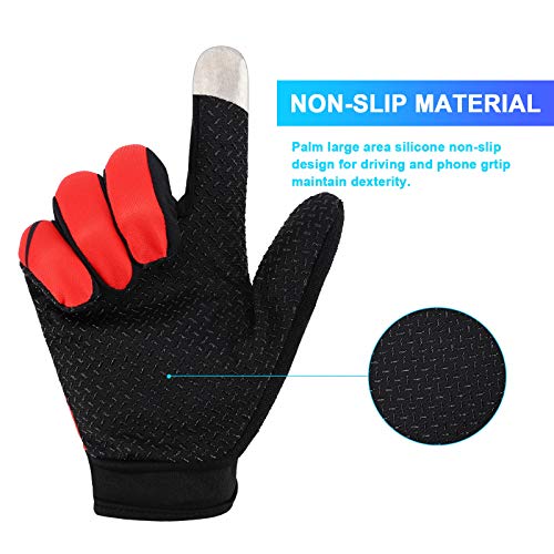 Touch Screen Cycling Gloves for Kids - Breathable Red