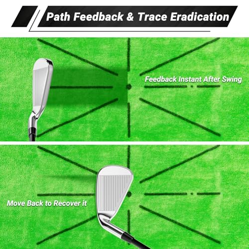 Heavy Duty Suede Golf Practice Mat - Portable & Foldable Training Aid for Indoor & Outdoor Use