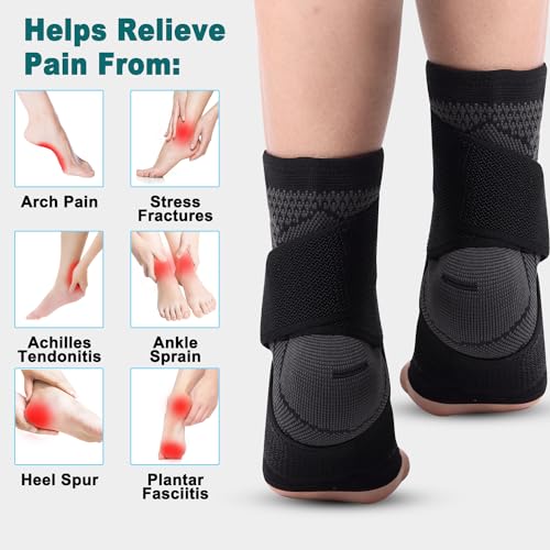 Ankle Brace with Support Strap for Plantar Fasciitis & Recovery - XXL