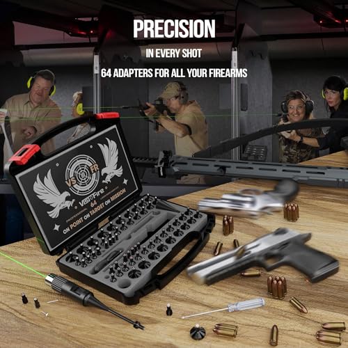 Green Laser Bore Sight Kit - USB Rechargeable with 64 Adapters