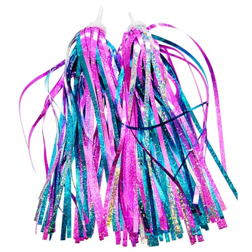 Scooter Streamers - 9.84 Inch Colorful Handlebar Ribbons - Blue & Purple