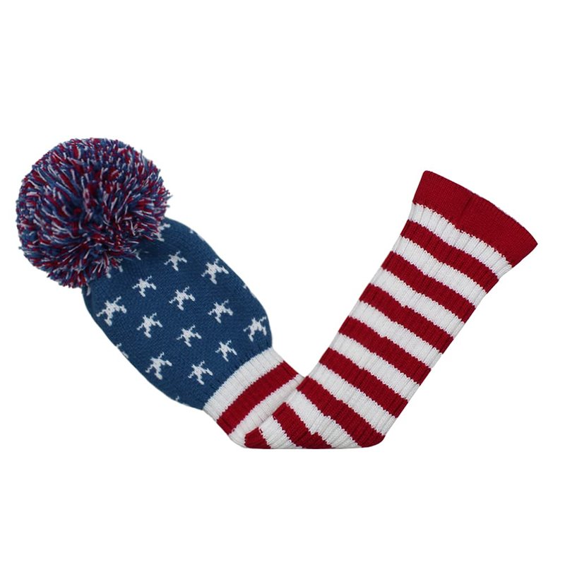Scott Edward Golf Headcovers for Woods Set of 3 Fits Well Driver(460cc) Fairway Wood and Hybrid(UT),Beautiful and Interesting Patterns for Female,Women,Girl(Blue Star Stripe)