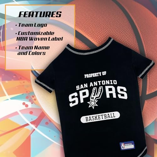NBA Dog T-Shirt - San Antonio Spurs - Small Pet Apparel