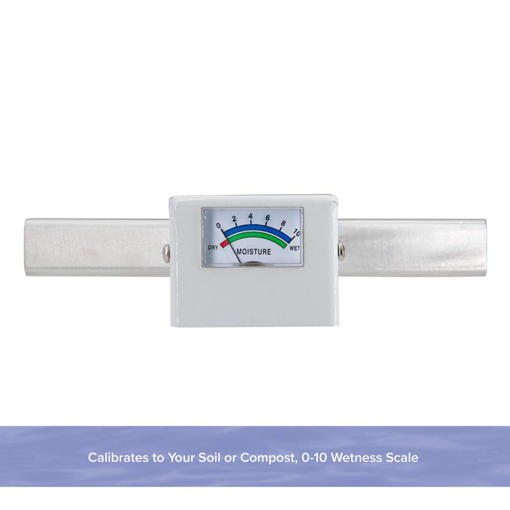 Reotemp 24 Inch Garden and Compost Moisture Meter, Garden Tool Ideal for Soil, Plant, Farm and Lawn Moisture Testing