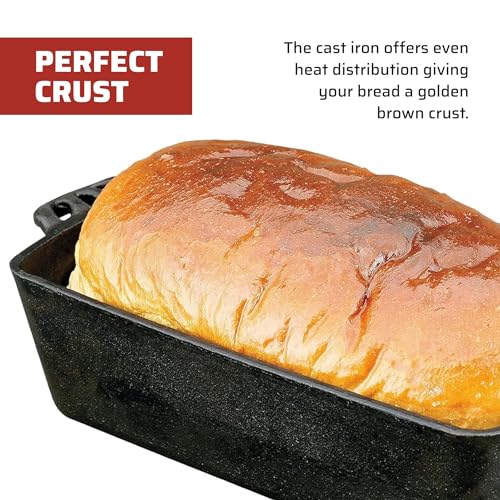 Camp Chef Black Seasoned Cast Iron Bread Pan - Durable Bakeware