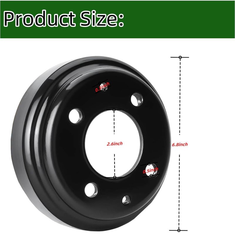 Dr.Acces Golf Cart Brake Drum Compatible with Yamaha G1 G2 G8 G9 G11 G14 G16 G19 G22 G29 1978-Up Gas or Electric Golf Cart OEM# JU0-G6521-00-00 (Package:2 piece)