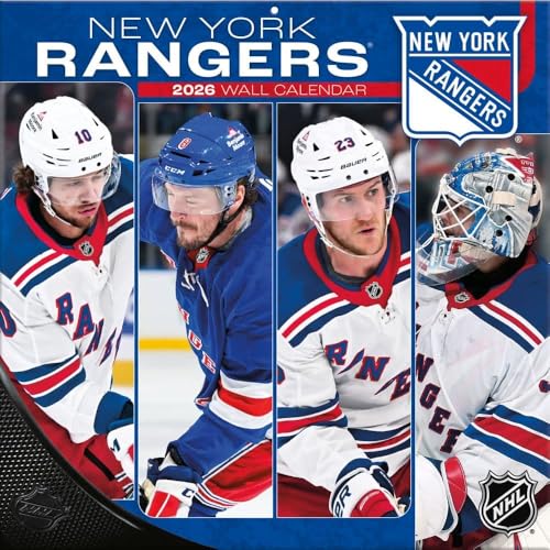 New York Rangers 2026 Wall Calendar - 12x12 Full-Color
