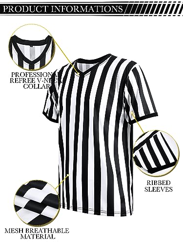 Referee Jersey with Whistle Set - Large Size for Men & Women