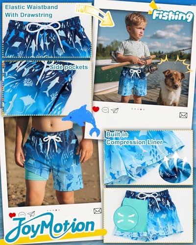 Toddler Boys Swim Trunks - Quick Dry, 3T, Blue