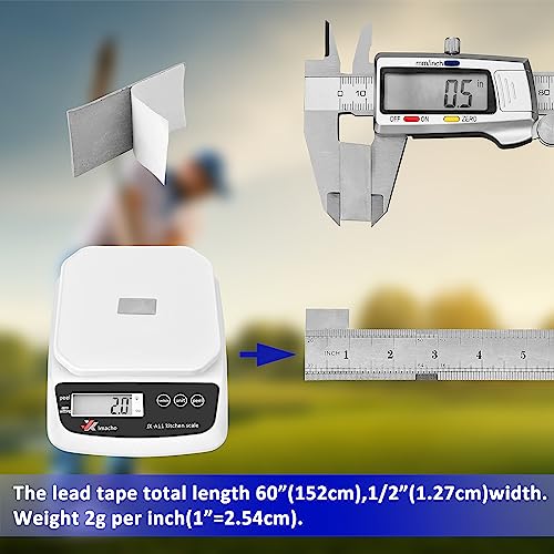 Golf Lead Tape 1/2" x 60" - High Density Adhesive for Clubs