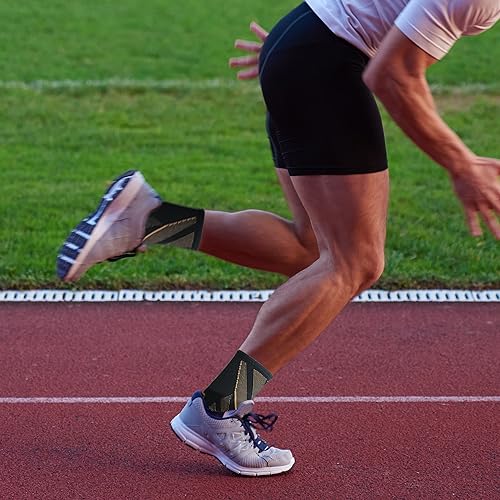 Ankle Compression Sleeve with Strap - Classic Copper, Large