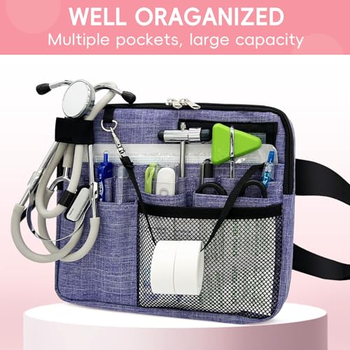 Nurse Funny Pack with Medical Gear Pockets - Durable Nurse Waist Pouch with Tape Holder, Adjustable Strap, and Utility Storage for Stethoscopes, Bandage Scissors & Supplies