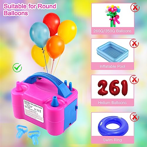Electric Balloon Pump with Dual Nozzle - Fast Inflator for Parties
