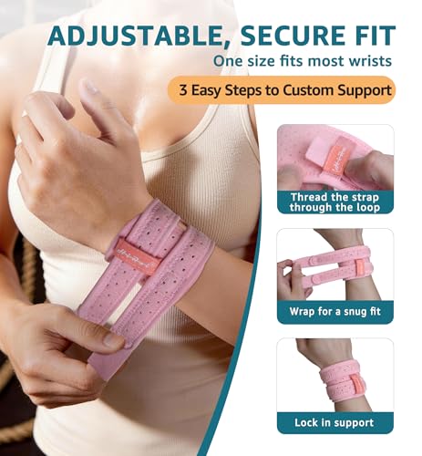 Adjustable Wrist Brace for TFCC Tears - Pink, 1 Pack