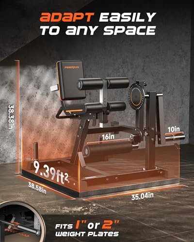 Adjustable Leg Extension Curl Machine - 700lbs Capacity - Black-Orange
