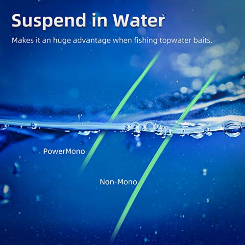 RUNCL PowerMono Fishing Line 8LB 1000Yds Green Monofilament Shock Absorbing