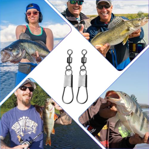 Fishing Snap & Barrel Swivels - 50 Pack, 14# Variation