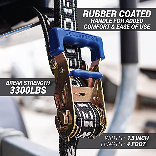 Aerofast 3,300lb Transom Boat Trailer Straps (Pair) - 1.5