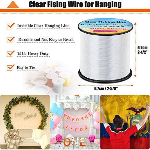 0.8mm Heavy Duty Clear Fishing Line - 656ft Nylon Wire