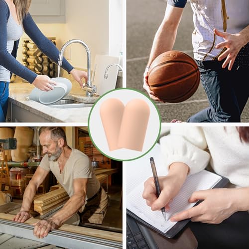 10 Pack Silicone Gel Finger Cots - Protective Thumb Caps for Pain Relief