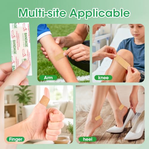 1000-count 1" x 3" Breathable Fabric Bandages — Strip Style, Latex-Free, Individual Packaged (Variation: Strip Bandages-1000p)