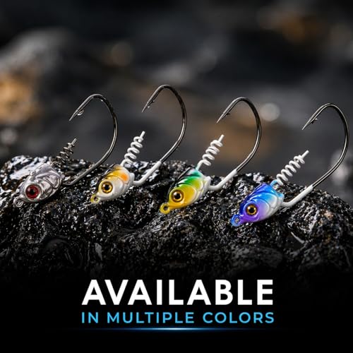 Vipfish Shadow Shad 3/8oz Swimbait Jig Heads for Bass & Predator Fish