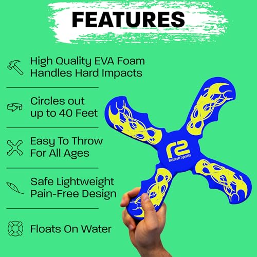 Durable EVA Foam Boomerang - Safe Outdoor Fun Toy for Kids