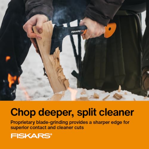 Fiskars X7 14-Inch Compact Hatchet for Camping & Wood Chopping - Durable & Lightweight