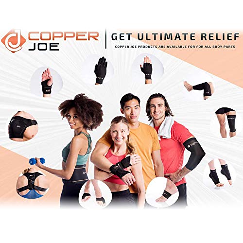 Full Leg Compression Sleeve with Copper Infusion - 2X-Large Black, Men & Women