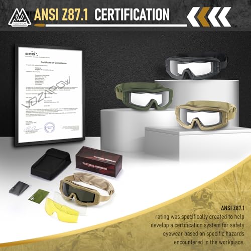 Anti-Fog Tactical Safety Goggles - A1 Single Layer Lens