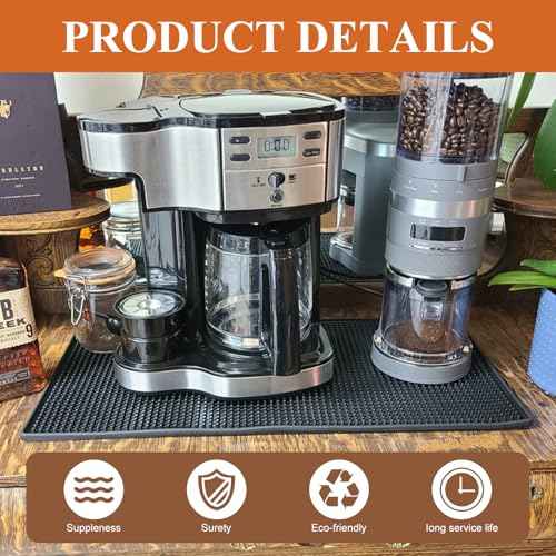 8 PCS 12" x 6" Rubber Bar Mats, Non-Slip Bar Service Spill Mat, PVC Bar Service Mat, Restaurant Kitchen Counter Bar Pad for Counter Top, Cafe, Bars, Kitchen, Restaurant, Hotel