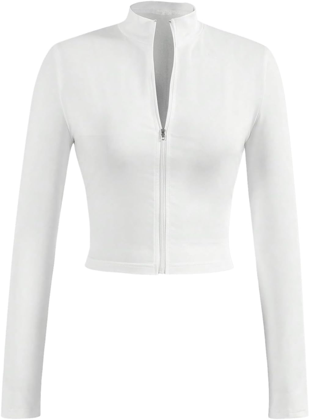 SOLY HUX Women's Athletic Crop Top - Full Zip Long Sleeve Jacket for Yoga & Running | Stylish & Comfortable