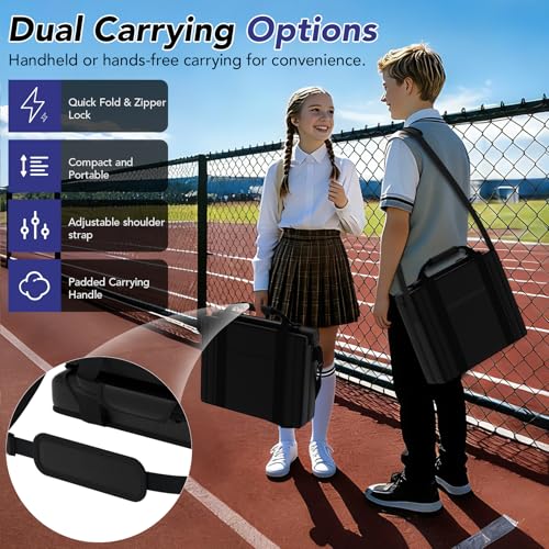 Adjustable Stadium Seat with Back Support & Cushion - Portable Bleacher Chair