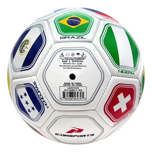 Officially Licensed World Soccer Ball - Size 5 - White