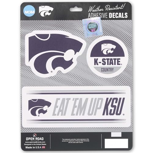 Kansas State University Vinyl Decal Set - Purple/White